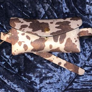 Cow print waist bag